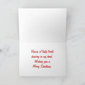 Eigen tekst in de vorm Chocolade Lab Peppermint St Feestdagen Kaart (Binnen)