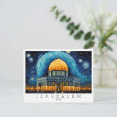 Eigen tekst, Jerusalem, Dome of Rock, Israël Briefkaart (Staand voorkant)