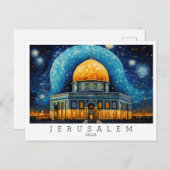 Eigen tekst, Jerusalem, Dome of Rock, Israël Briefkaart (Voorkant / Achterkant)