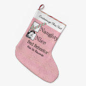 Eigen tekst/kerstfeestelijke Roos Gold Glitter Grote Kerstsok (Voorkant (Hangend))