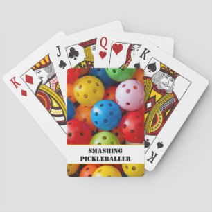Eigen tekst Kleurrijke handpalmen Pokerkaarten