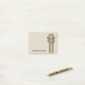 Eigen tekst na de introductie in kleine notities post-it® notes (Op bureau)