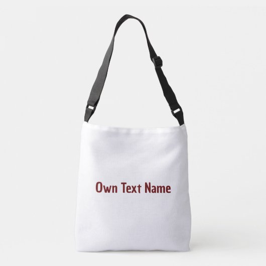 Eigen Tekst Naam Gedrukte Tassen-portefeuilles-Han Crossbody Tas (Achterkant)