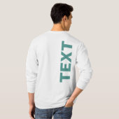 Eigen tekst of naam Mannen lange mouw aangepaste S T-shirt (Achterkant volledig)