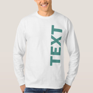 Eigen tekst of naam Mannen lange mouw aangepaste S T-shirt