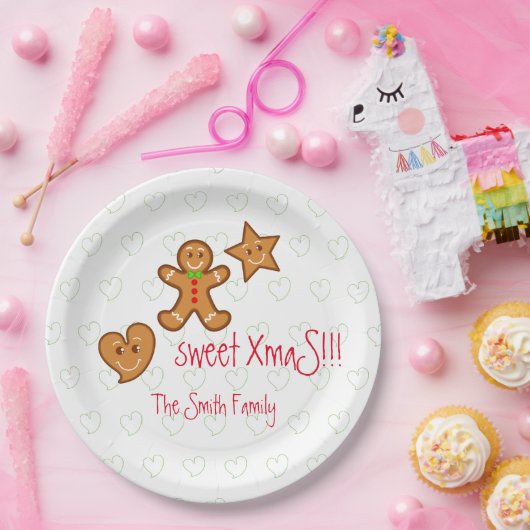 Eigen tekst op wit papieren bordje (Feest)