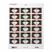 Eigen tekst Pools folklore Wycinanki Label (Full Sheet)