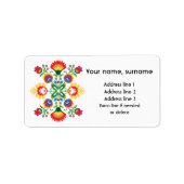 Eigen tekst Pools folklore Wycinanki Label (Voorkant)