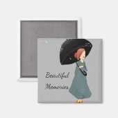 Eigen tekst Prachtige herinneringen aan waterverve Magneet (Voorkant / Achterkant)