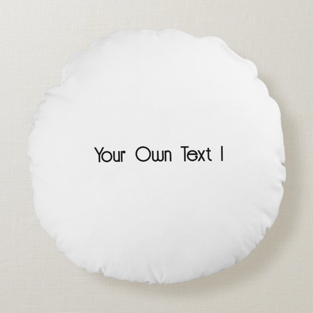 Eigen tekst Print Home Decor Poufs Geborsteld Poly Rond Kussen (Voorkant)