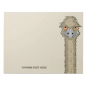 Eigen tekst rechthoekig Notitieblok in Emu (Voorkant)