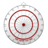 Eigen tekst, rode dubbele en driedubbele secties, dartbord (Voorkant)