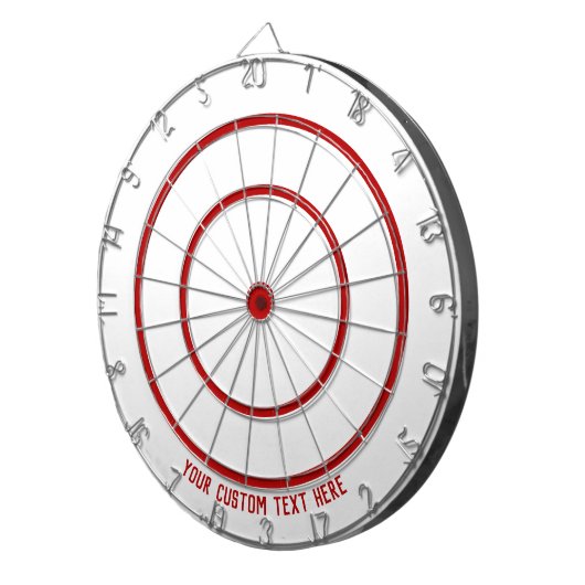 Eigen tekst, rode dubbele en driedubbele secties, dartbord (Voorkant Rechts)