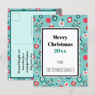 Eigen tekst Rode Pickleballen, 🎄 kerst Briefkaart