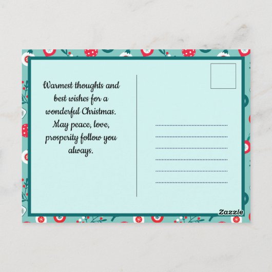 Eigen tekst Rode Pickleballen, 🎄 kerst Briefkaart (Achterkant)