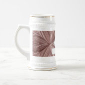 Eigen tekst/Roos Gold Art Deco Metallic Elegant Bierpul (Links)