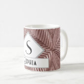 Eigen tekst/Roos Gold Art Deco Metallic Elegant Koffiemok (Voorkant rechts)