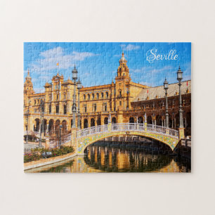 Eigen tekst Sevilla Spanje foto-puzzels Legpuzzel