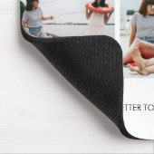 Eigen tekst toevoegen Aangepast 3 Fotocollage Mous Muismat (Hoek)