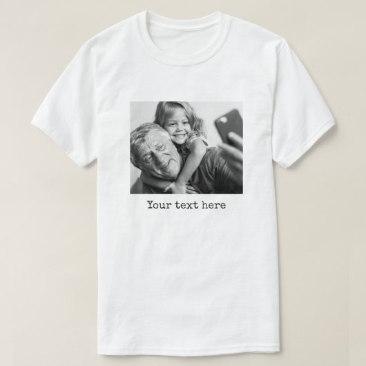 Eigen tekst toevoegen Aangepaste foto Ontwerp uplo T-shirt (Design voorkant)