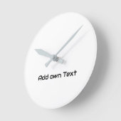 Eigen tekst toevoegen Gedrukte tekst naam Stijlvol Ronde Klok (Hoek)