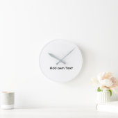 Eigen tekst toevoegen Gedrukte tekst naam Stijlvol Ronde Klok (Huis)