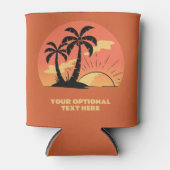 Eigen tekst Tropische Island Sunset Blikjeskoeler (Voorkant)