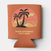 Eigen tekst Tropische Island Sunset Blikjeskoeler (Achterkant)