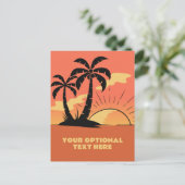 Eigen tekst Tropische Island Sunset Briefkaart (Staand voorkant)