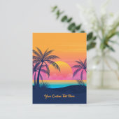 Eigen tekst Tropische Island Sunset Briefkaart (Staand voorkant)