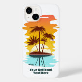 Eigen tekst Tropische Island Sunset Case-Mate iPhone Case (Achterkant)