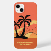 Eigen tekst Tropische Island Sunset Case-Mate iPhone Case (Achterkant)