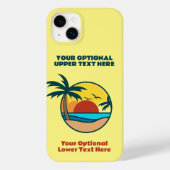 Eigen tekst Tropische Island Sunset Case-Mate iPhone Case (Achterkant)