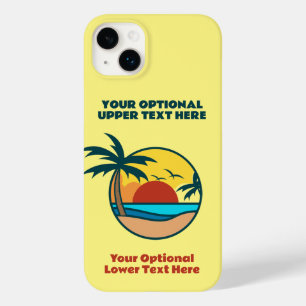 Eigen tekst Tropische Island Sunset Case-Mate iPhone 14 Plus Hoesje