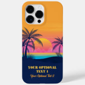 Eigen tekst Tropische Island Sunset Case-Mate iPhone Case (Achterkant)