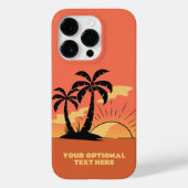 Eigen tekst Tropische Island Sunset Case-Mate iPhone Case (Achterkant)
