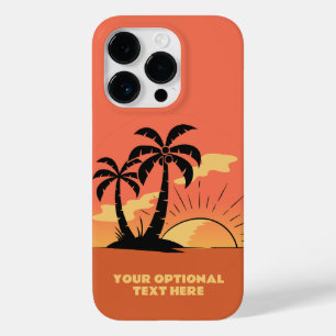 Eigen tekst Tropische Island Sunset Case-Mate iPhone 14 Pro Hoesje