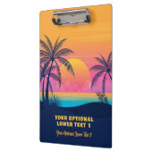 Eigen tekst Tropische Island Sunset Klembord (Links)