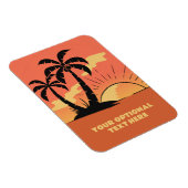 Eigen tekst Tropische Island Sunset Magneet (Rechterzijde)