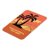 Eigen tekst Tropische Island Sunset Magneet (Linkerzijde)