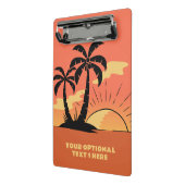 Eigen tekst Tropische Island Sunset Mini Klembord (Angled2)