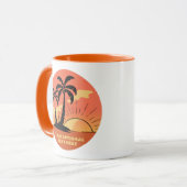 Eigen tekst Tropische Island Sunset Mok (Voorkant links)