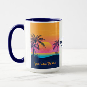 Eigen tekst Tropische Island Sunset Mok