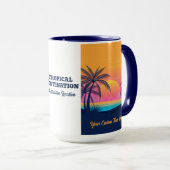 Eigen tekst Tropische Island Sunset Mok (Voorkant rechts)