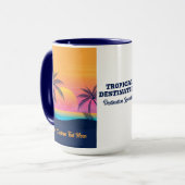 Eigen tekst Tropische Island Sunset Mok (Voorkant links)