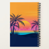 Eigen tekst Tropische Island Sunset Notitieboek (Achterkant)