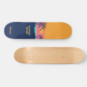 Eigen tekst Tropische Island Sunset Persoonlijk Skateboard (Horizontaal)