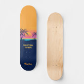 Eigen tekst Tropische Island Sunset Persoonlijk Skateboard (Voorkant)