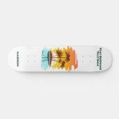 Eigen tekst Tropische Island Sunset Persoonlijk Skateboard (Horizontaal)