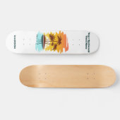 Eigen tekst Tropische Island Sunset Persoonlijk Skateboard (Horizontaal)
